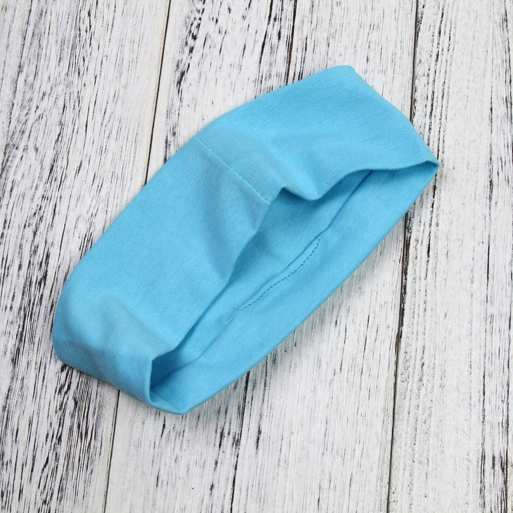 Headbands Hairband Cotton Soft and Stretchy Elastic Solid Color 12 Pcs Per Lot (White) Middle
