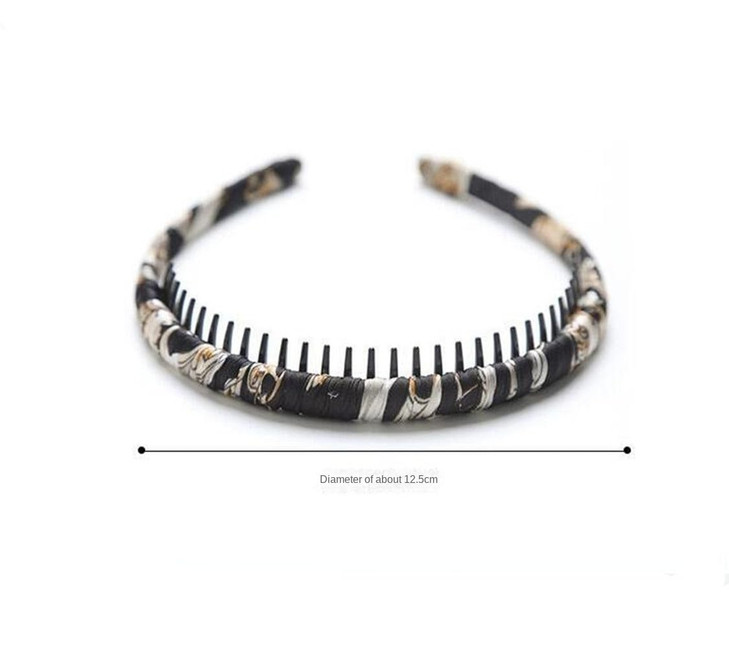 LOVEF 5 Pieces Women's Girls Fashion Headband with Resin Plastic Teeth Comb Hairband Hair Hoop