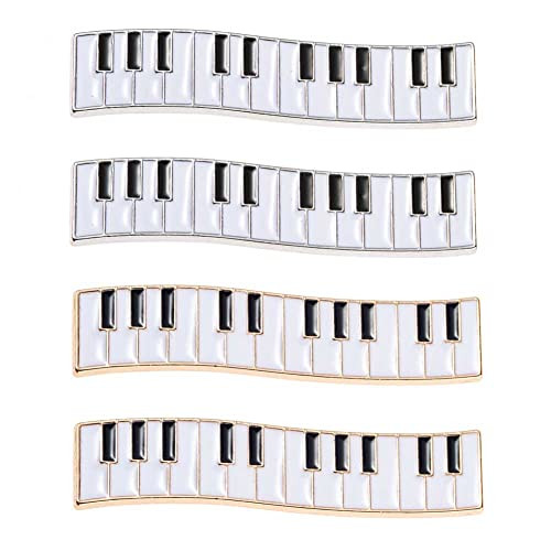 4 Pcs Metal Hair Clips Piano Shape Alligator Hair Clips Simple Hair Barrettes Hair Accessories for Women and Girls