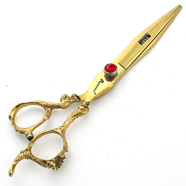 6 inch /7 inch salon professional salon scissors salon hairdresser hair cutting hairstyle pruning tools Japan 440c high hardness stainless steel gold