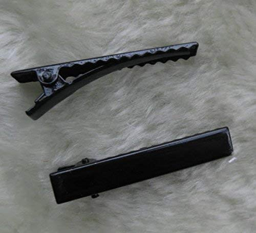 Chenkou Craft 45mm Black Metal Alligator Hair Clip Pin 50pcs