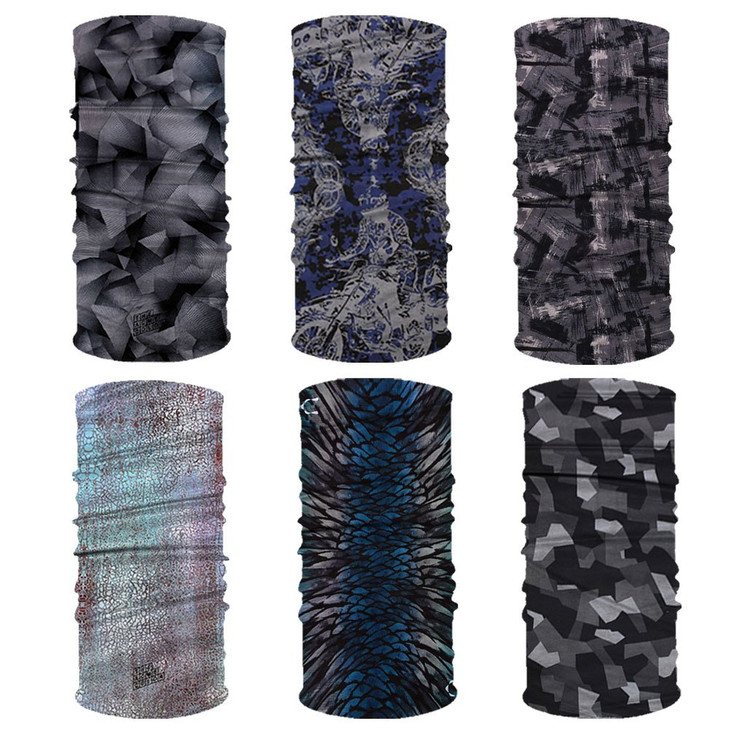 6pcs Magic Headband Face Mask Head Wrap Elastic Bandana Outdoor Headwear Sport Scarf Neck Gaiter UV Resistence for Workout (6pcs Gray)