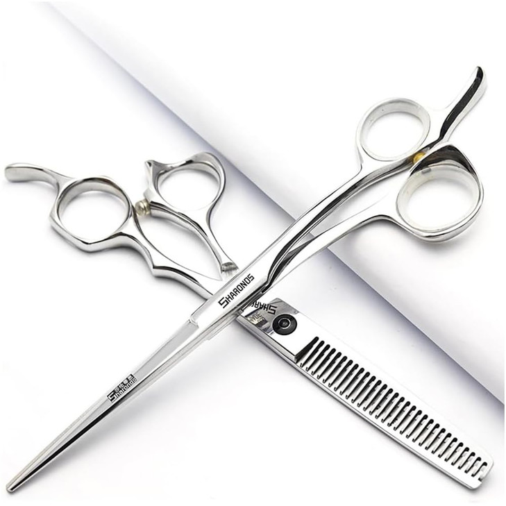Professional 5.5/6/6.5 Inch Hairdresser Scissors Salon Hairdresser Scissors Japan Stainless Steel Scissors (6in 2pc-A)