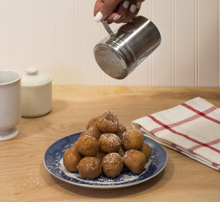 Mrs. Andersons Baking Dredger Flour Duster with Handle, Stainless Steel, 9-Ounce Capacity