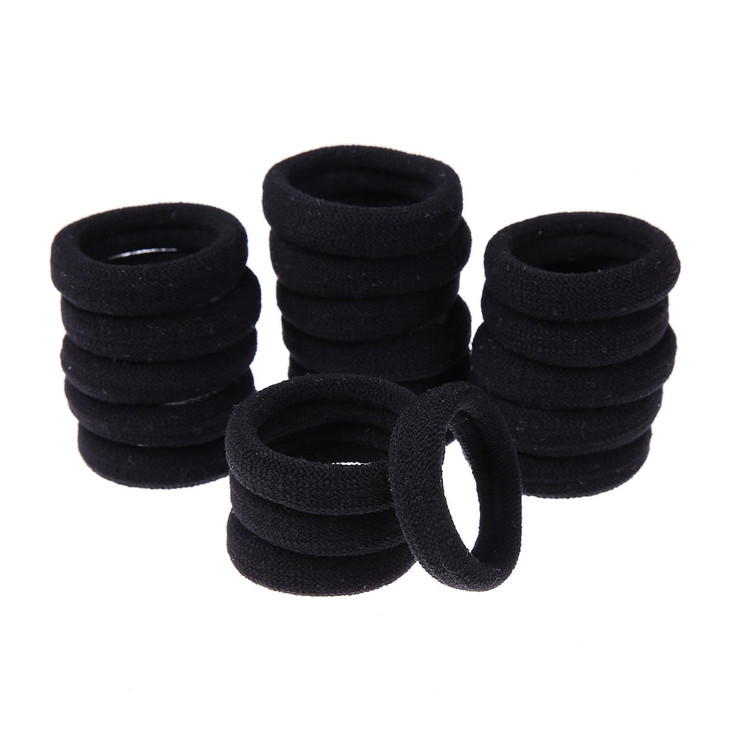 Miuance Baby Kids girls Small Size Hair ties No damage ouchless hair elastics No Crease Ponytail holders Tiny Soft elastic rubber bands,Black 120 PCS