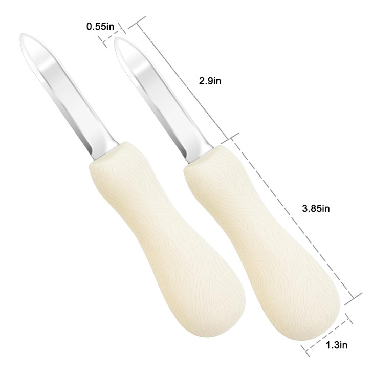 Nonley Oyster Shucking Knife, 2 Pack Oyster Knife Shucker Set with Professional Grade Cut Resistant Gloves, Stainless Steel Seafood Opener Tools