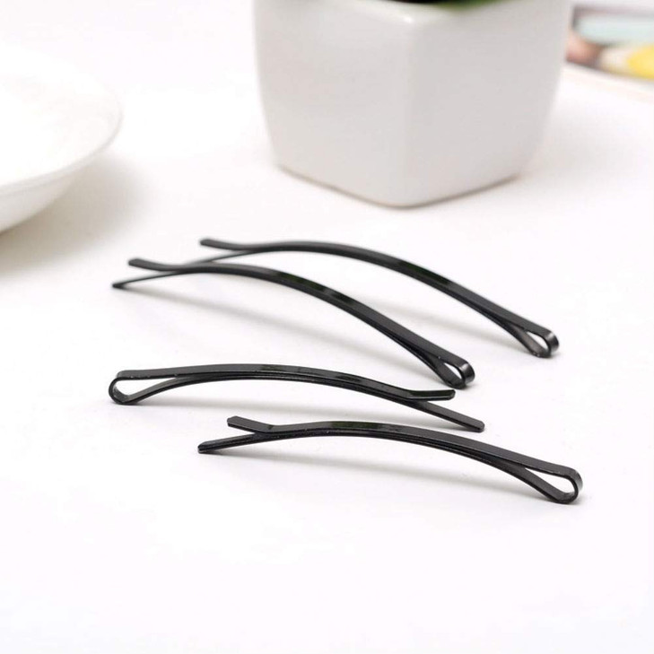 Aysekone 24 Pieces Women Black Metal Hair Bobby Pins Grips Girl's Hair Clip Hairstyle Barrette Hairpin Hairdressing DIY Hair Styling Tools (Large and