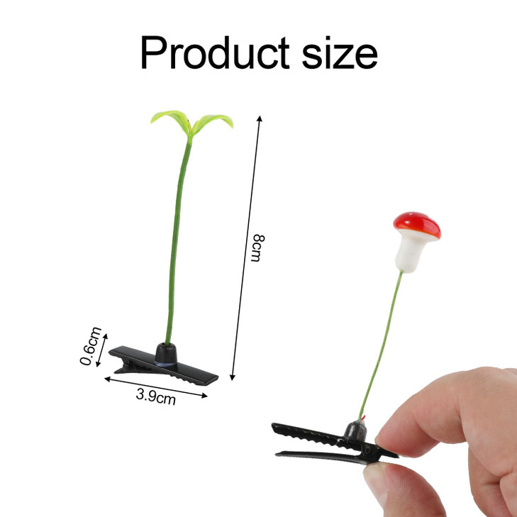 40pcs Sprout Hair Clips, Funny Cute Plant Hair Accessories Mushroom Bean Sprout Grass Clips for Kids Girls Women Party