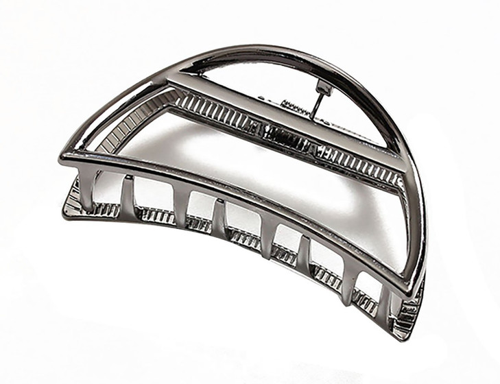 Vintage Metal Hair Claw Hair Jaw Clips Hair Clamp Accessories for Women (Semicircle, Black)