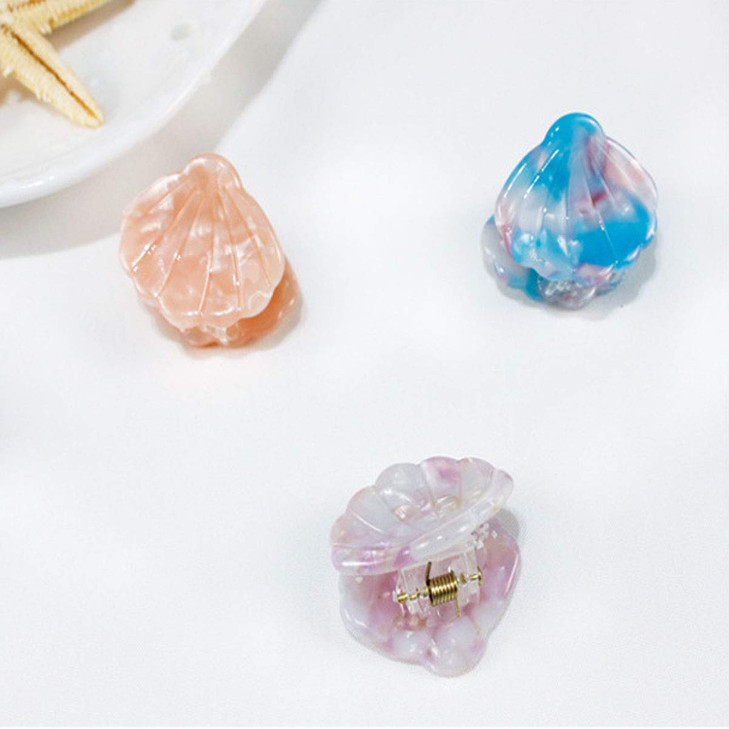 3 Pcs Marble Acetate Shell Small Claw Clip Hair Clip Sweet Cute Side Clip Hairpins Women Fashion Hair Accessory