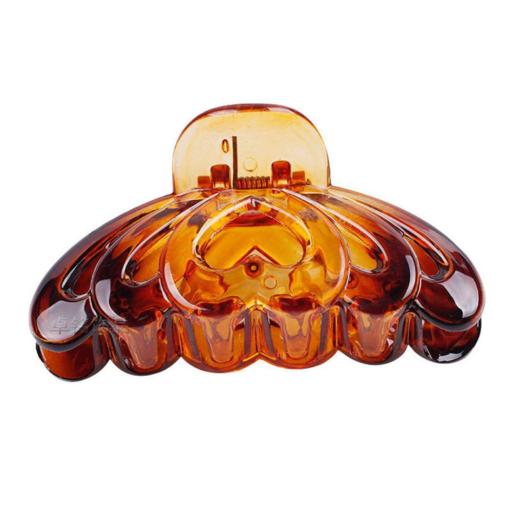 2PCS Women and Girls Heart-shaped Large Chic Styling Hair Claw Clip Crystal Plastic Hair Claw Clips for Thick Hair Women