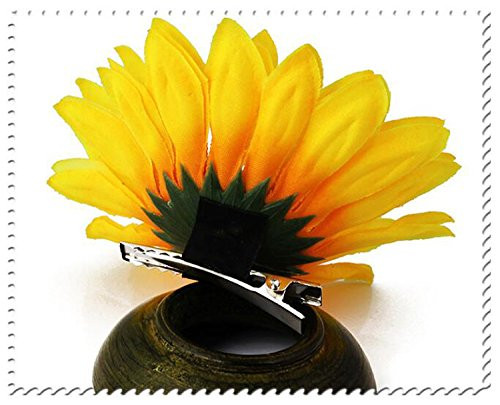 6PCS Beautiful Sunflower Hair Alligator Clips Hair Clamp Hair Styling Accessories for Lady Girls Party Beach Vacation Wedding Decoration