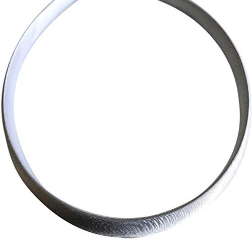 Suyegirl 33 PCS 2 CM White Headbands Plain Satin Covered Headband Women Fabric Ribbon Head Bands White DIY Craft Hairbands Anti-slip Hair Pieces