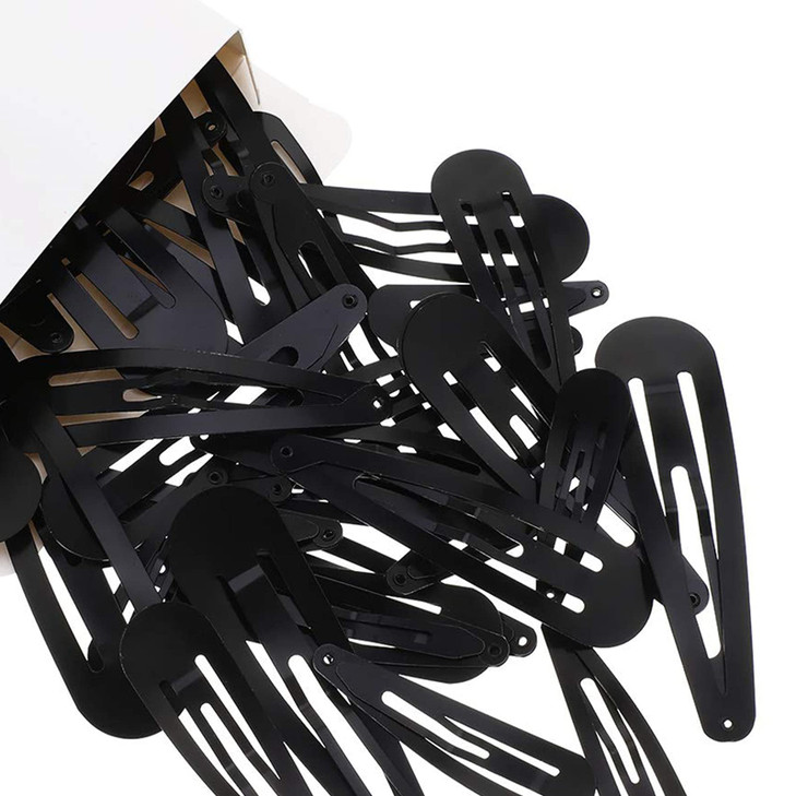 40 Pieces 2 Inch Black Metal Snap Hair Clips Non-slip Hair Barrettes Hair for Girls, Women, Kids Teens or Toddlers