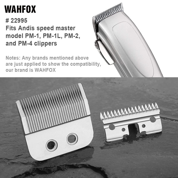 WAHFOX Hair Clippers Replacement Blade 22995 Compatible for fit Andis PM-1 Speedmaster Clippers Replacement Blades #22995