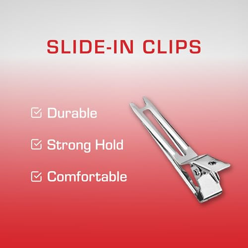 Red by Kiss 80pcs 1.75" Slide-In Hair Clips, Durable Metal Curl Setting Clips for Hairdressing, Sectioning & Retwisting, Rust-Free Hair Pins for Drea
