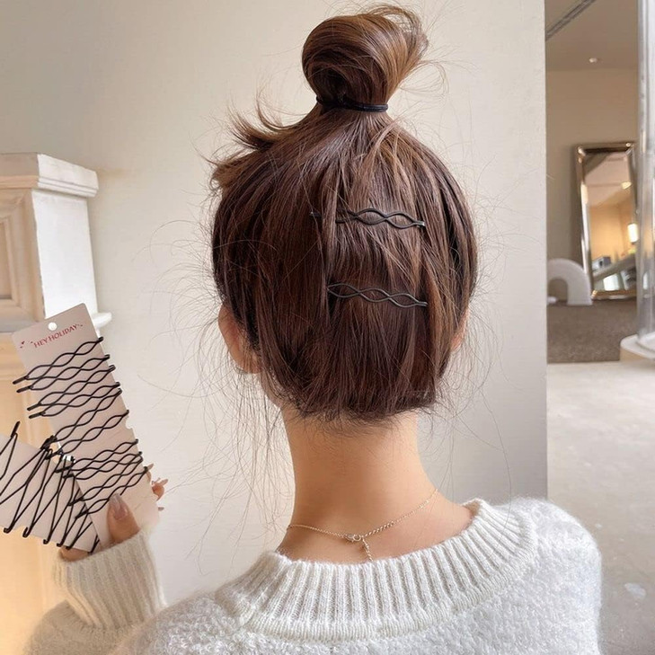 12pcs Vintage Hair Pins Mini Black Bobby Pins Invisible Bangs Clip Fashion BB Clip Small Bobby Pins for Women and Girls