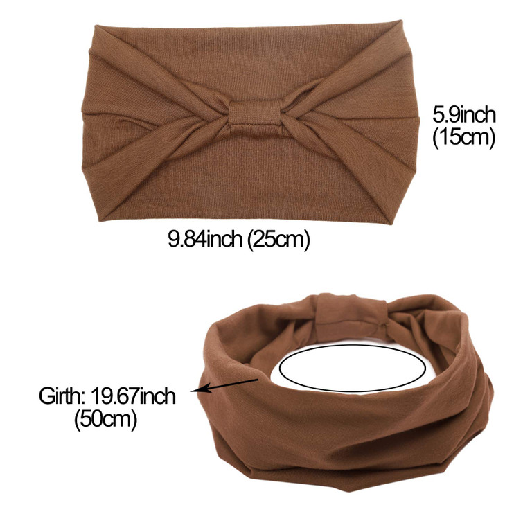 Tobeffect Headbands for Women African Boho Wide Hairband Headband Knotted Head Wraps Turbans Hair Accessories