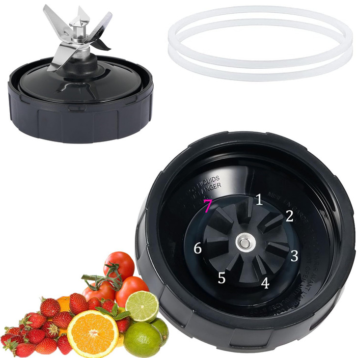 [Upgrade ] Replacement 7-Fins Male Blender Blade Parts Compatible with Ninja Auto iQ Blender [4 Inch Male 7 Fins ONLY]