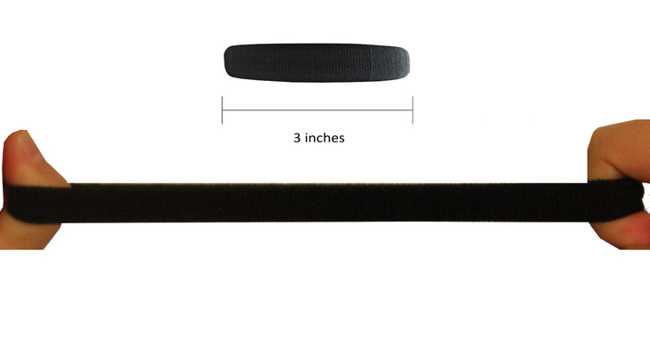 Styla Hair Ties for Thick Hair - Pack of 6 Black Seamless Hair Elastics Scrunchies for Heavy, Curly Hair Accessories Ponytail Holders