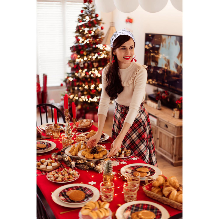 boderier Christmas Headbands for Women Pearl Snowflake Headband Crystal Wide Knotted Headband Xmas Holiday Hair Accessories Gifts (White Pearl Snowfl