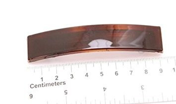 Parcelona French Oblong Tortoise Shell Medium 3 1/2" Celluloid No Slip Grip Automatic Strong Hold Hair Clips for Women French Hair Clip Barrette Girl