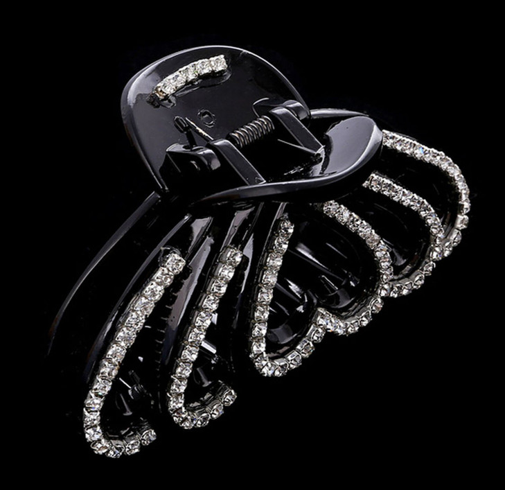 1PC Large Fancy Rhinestones Claw Clip Elegant Style Jaw Clips For Women Lady Thick Hair