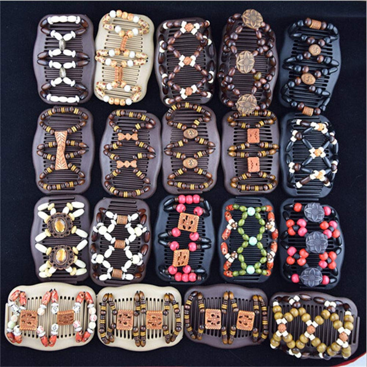 LOVEF Thick Hair clip combs hair accessories for girls bun hair - Bun Maker- Best hair accessories for Women -Easy Updo- Doesn't slide out of your ha