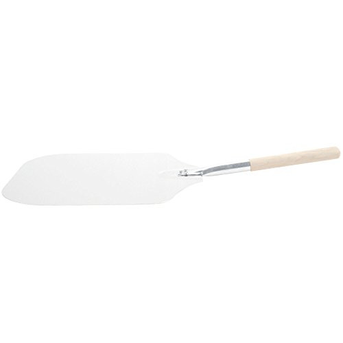American Metalcraft 2814 28" Aluminum Pizza Peel with 12" Wood Handle, 14" x 16" Large Blade