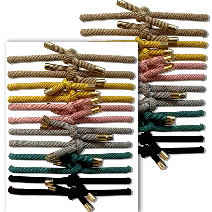 UDeBe Hair SlideProof Knot Hair Tie Bracelets Elastics 24 Pack