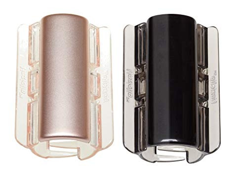 Linziclip Maxi Hair Jaw Clip, Rose Gold and Black, 2-Pack