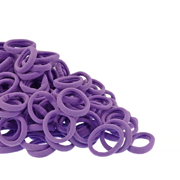 100 Pack Seamless Hair Ties for Women Girls Ponytail Holders for Thick Hair (purple)