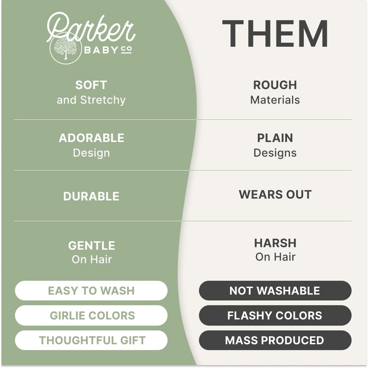 Parker Baby Girl Headbands and Baby Bows, Assorted 10 Pack of Hair Accessories for Girls -"The Essentials Set"