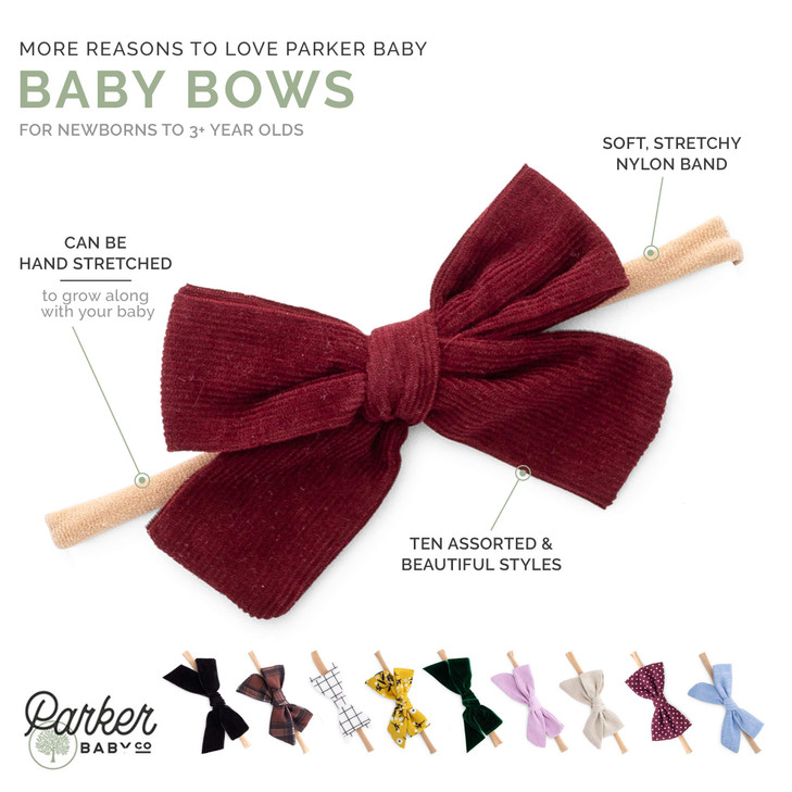 Parker Baby Girl Headbands and Bows, Assorted 10 Pack of Hair Accessories for Girls - "The Anne Set"