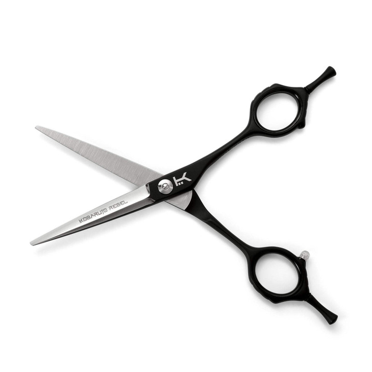 Very Sharp Kobaruto Rebel - 440c Silver Black Cobalt 5.5" Barber Scissors Stylist Hair Shears