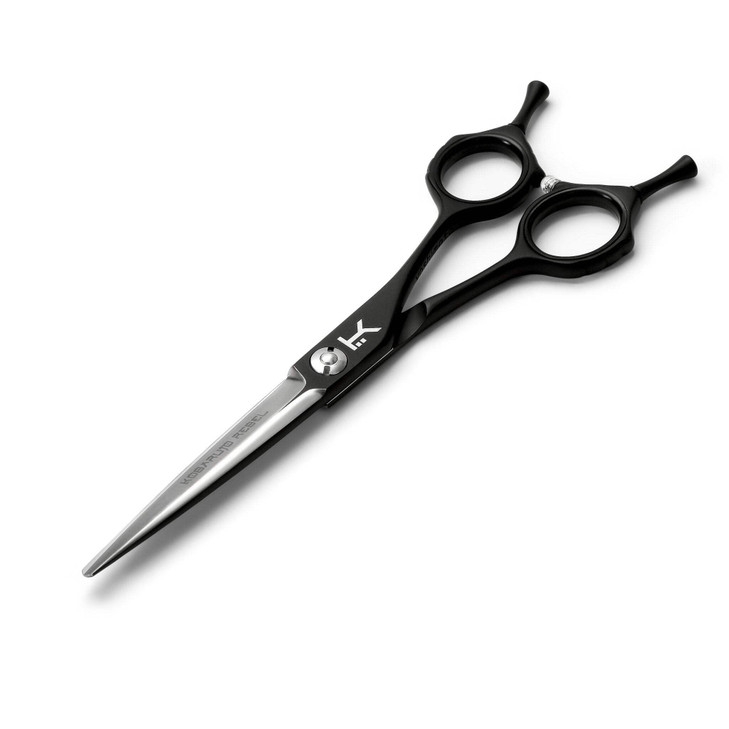 Very Sharp Kobaruto Rebel - 440c Silver Black Cobalt 6" Hairdressing Shears for Stylists and Barbers