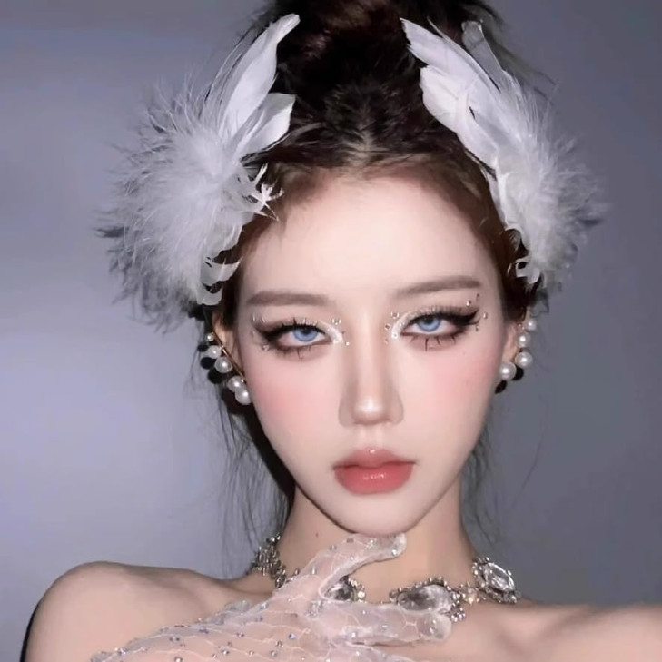 3 Pack Feather Hair Clips White Flower Choker for Women Girls, White Swan Feather Fly-Wing Shape Hair Barrette Hair Pins Accessories for Cosplay Cost