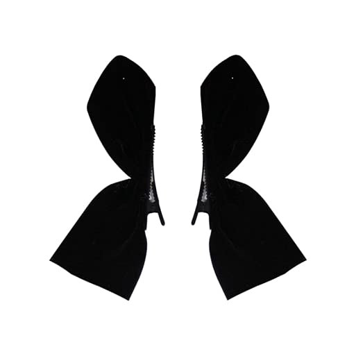 KDDOM 1 Pair Bow Hair Clips Ribbon Bow Side Clips Cute Hair Accessories for Girls Women Kids(Black)