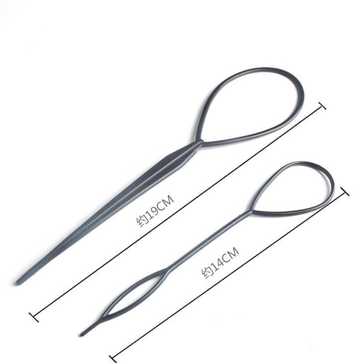 10PCS Plastic Magic Pull Hair Pin Tail Hair Braid Ponytail Maker Styling Tool (5 Large + 5 small)