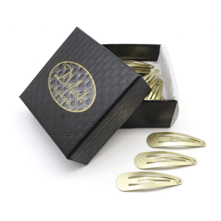 Dofash 20Pcs Snap Hair Clips Hair Grips Metal Hair Clips 5Cm/2In Hair Accessories For Girls (Blonde)