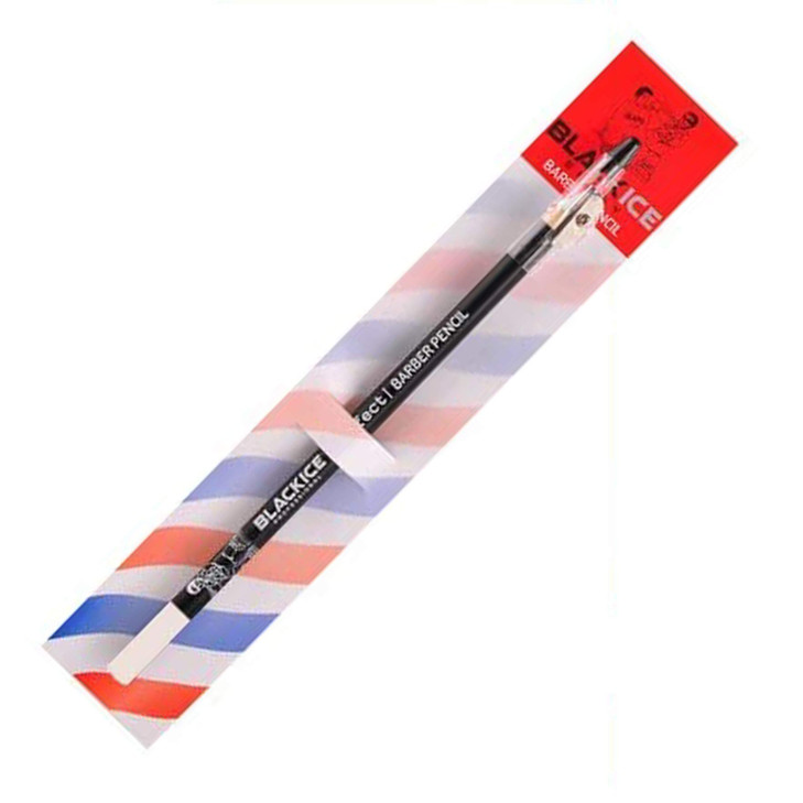 Black Ice Barber Hair Pencil Tracing Tool for Beard, Hairline & Goatee - Outliner Detailing for Haircut Styling & Shaping - Grooming Guide Barber Sup