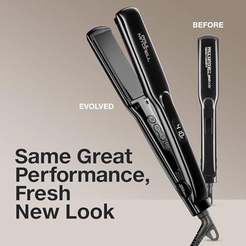 Paul Mitchell Smooth+ Ceramic Flat Iron, Adjustable Heat Settings, for Smoothing + Straightening, 1.25"