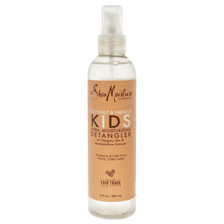 SheaMoisture Kids Extra Moisturizing Detangler Coconut & Hibiscus for Curly Hair Shea Butter Hair Care Product 8 oz