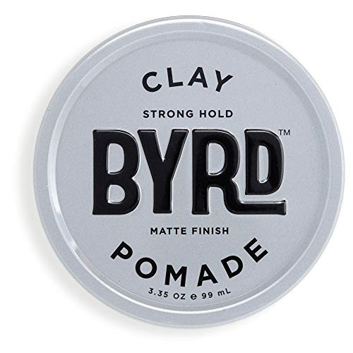 BYRD Hair Clay Pomade  Strong Hold, Ultra Matte Finish, Add Volume and Sculpt to All Hair Types, 3.35 Oz