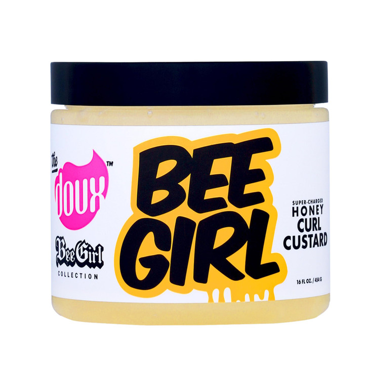 The Doux Curl Cream for Curly Hair with Honey, Aloe & Keratin  Curl Defining Custard for Frizz Control, Moisture & Shine Bee Girl Honey Custard for