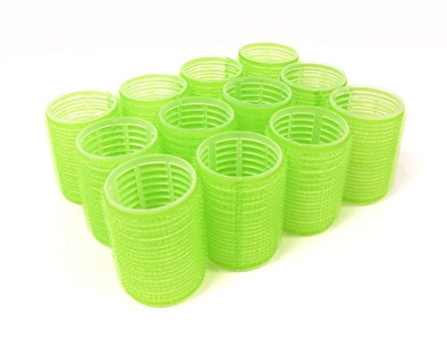 Set of 12 x X-Large Size (1-3/4 Diameter) Self Grip Hair Rollers Pro Salon Hairdressing Curlers