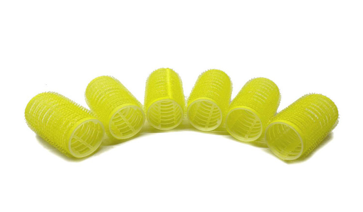 PRO CURLS 1.2" - 1.25" Self Grip Hair Rollers  6 Count (Random Assorted Color)