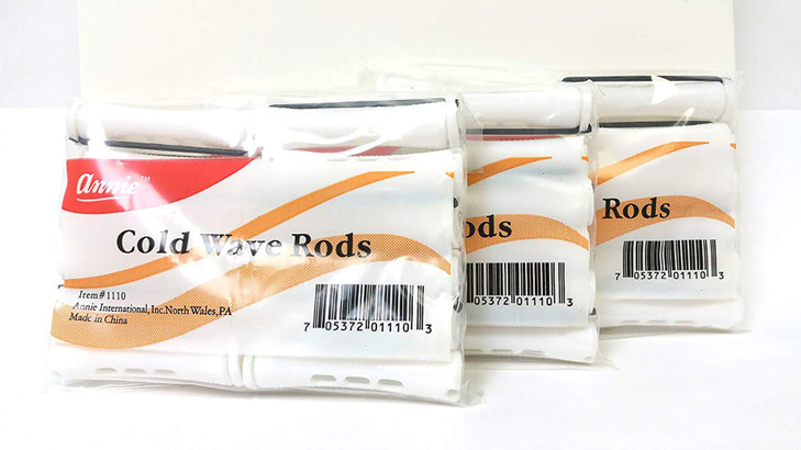3 Packs of Annie Cold Wave Rods (Short) #1110 12 Pcs/Pack
