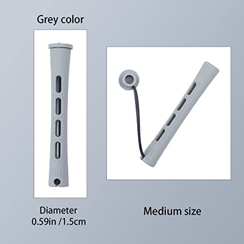 Perm Rods,60 pcs Hair Rollers for Natural Hair Long Short Styling Tool Curlers Small Size 0.59 inch Gray Color