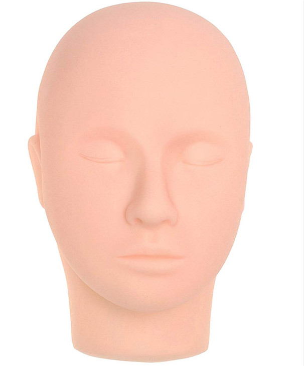 Lash Mannequin Head,Silicone Mannequin Head,Pro Training Mannequin Flat Head Practice,for Make Up and Lash Extention,Cosmetology Mannequin Doll Face